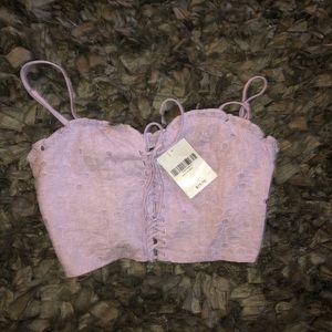 New lavender crop top